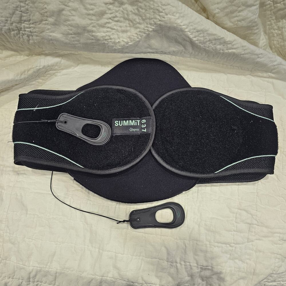 Aspen Summit 637 Lumbar Support Back Brace Pain Relief Adjustable Black